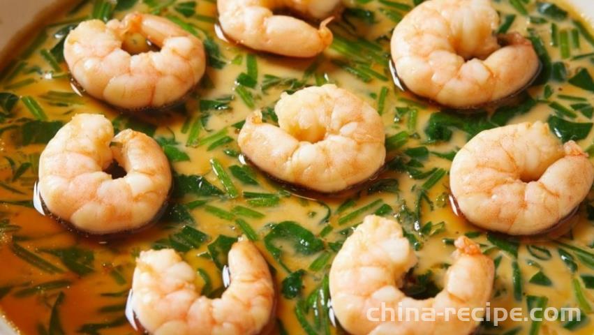 Preparation of Spinach, Shrimp, and Egg Soup