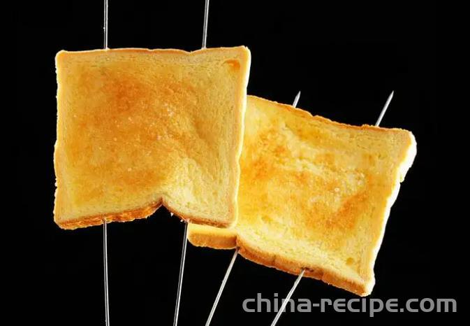 The recipe for toasting bread slices