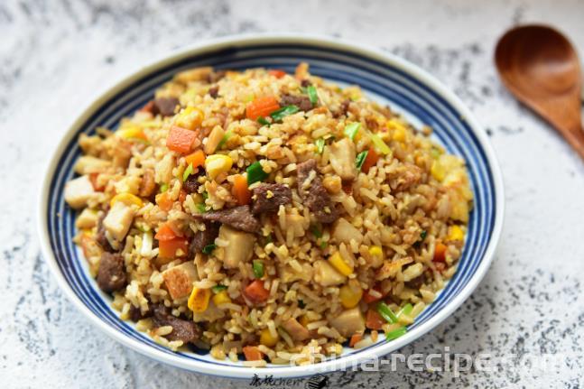 The method of anti saccharification fried rice