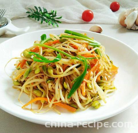 The method of stir frying green bean sprouts