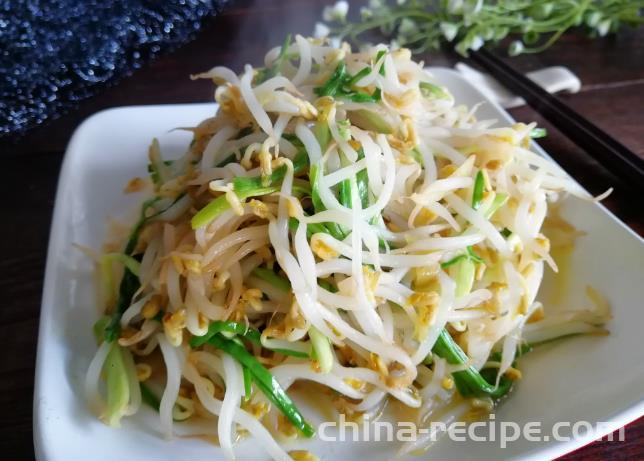 The method of making sea rice and mung bean sprouts