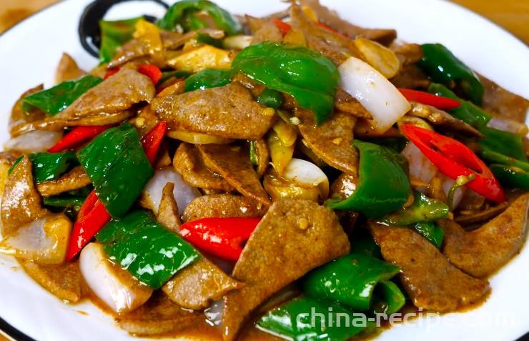 The recipe for stir fried pork liver