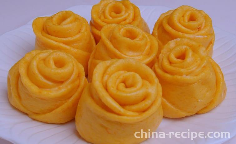 How to make Mantou with pattern pumpkin