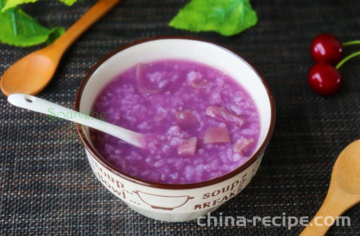 How to make purple potato Congee