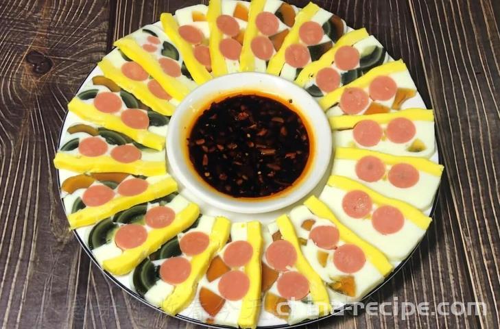 The method of steaming eggs with Songhua ham