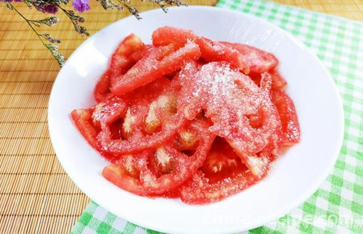 The recipe for sugar tomatoes