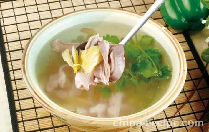 Preparation of Chaoshan Salted Vegetable and Pork Tripe Soup