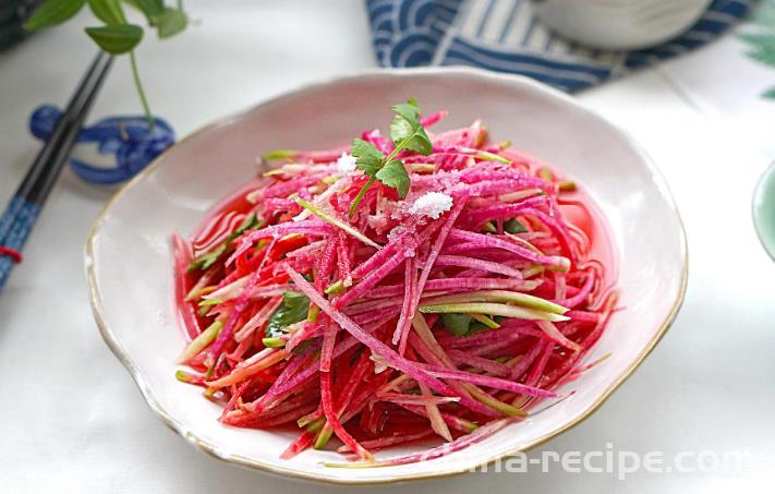 The recipe for sweet and sour radish shreds