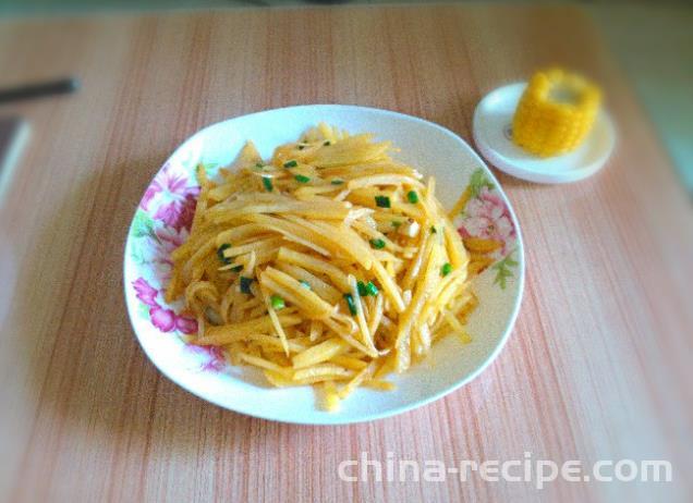 The recipe for shredded scallions and potatoes