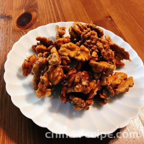 The recipe for caramel walnuts