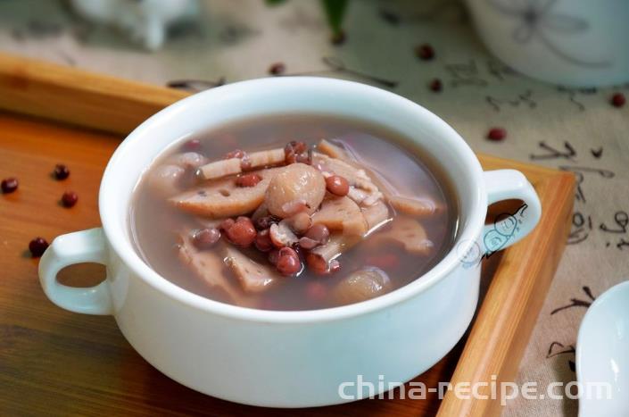 The preparation of red bean medicinal herb pork rib soup