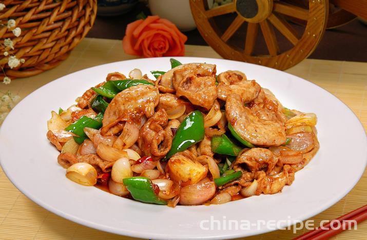 The recipe for spicy fried large intestine