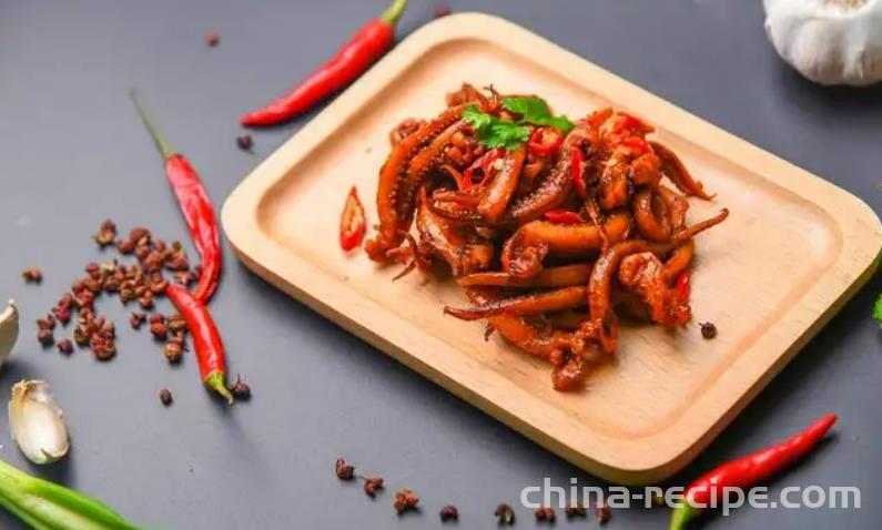 The recipe for spicy shredded squid