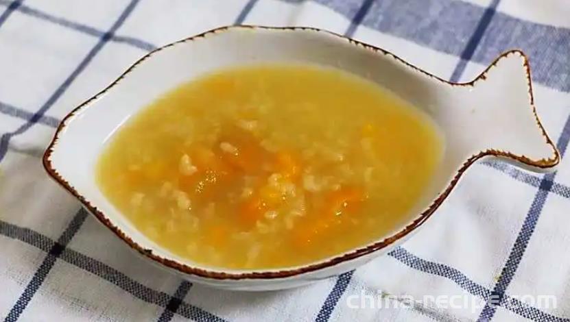 How to make sweet potato and white rice porridge