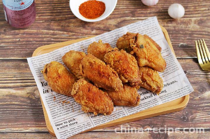 The recipe for crispy fried chicken wings