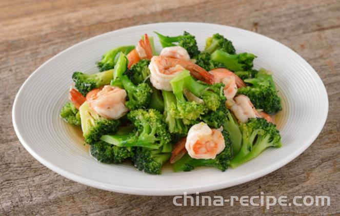 The recipe for fresh shrimp and broccoli