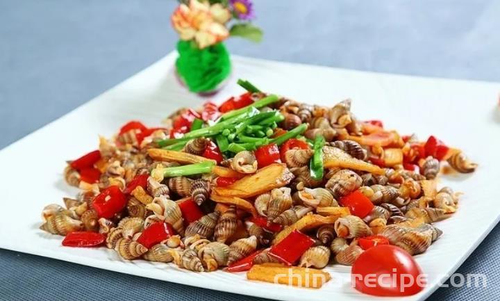 The method of stir frying sea snail