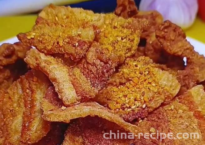 The recipe for fried pork belly