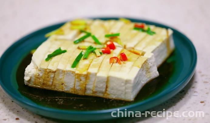 The recipe for steamed tofu