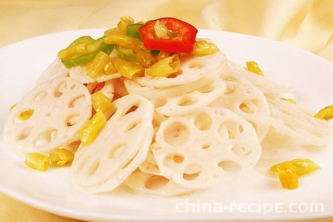 The recipe for lemon lotus root slices