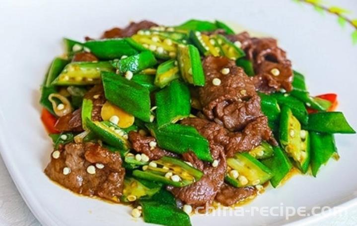 Fried Pork with Okra