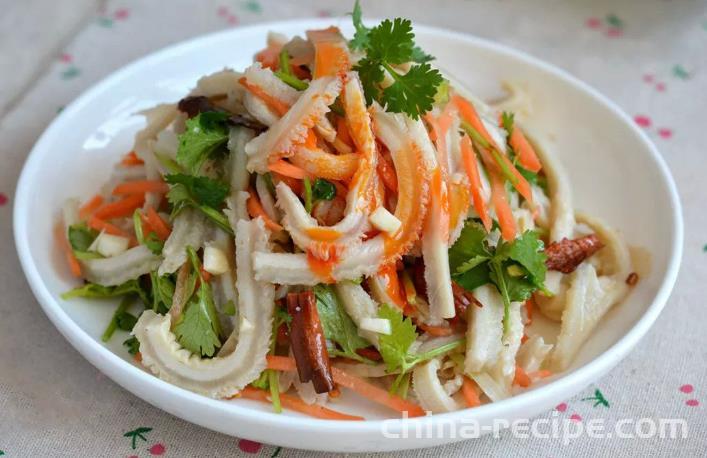 The recipe for cold mixed shredded beef tripe