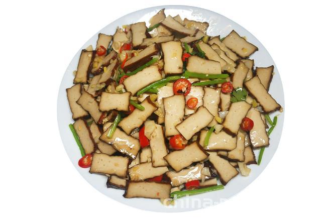 The recipe for dried tofu with firewood