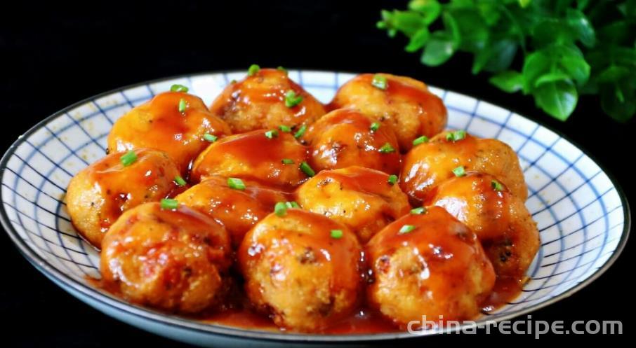 The recipe for sweet and sour tofu balls