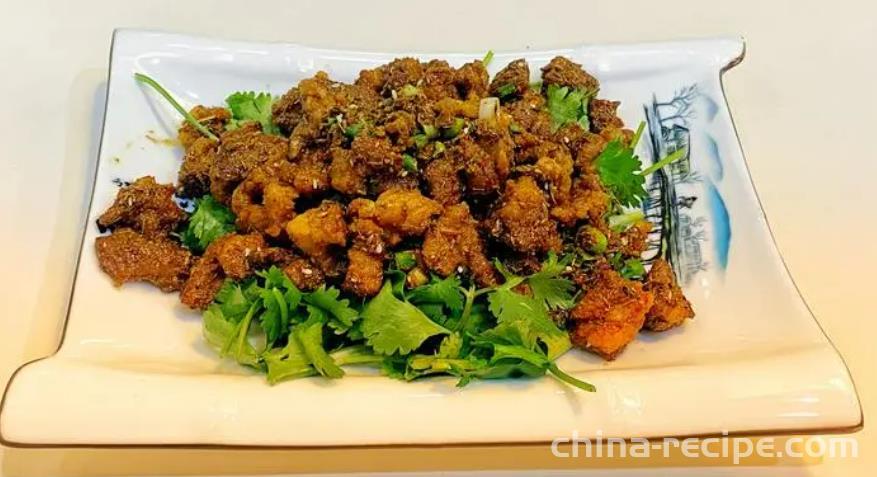 The recipe for cumin lamb meat