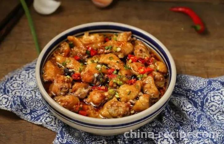 The method of steaming chicken wings with fermented black beans