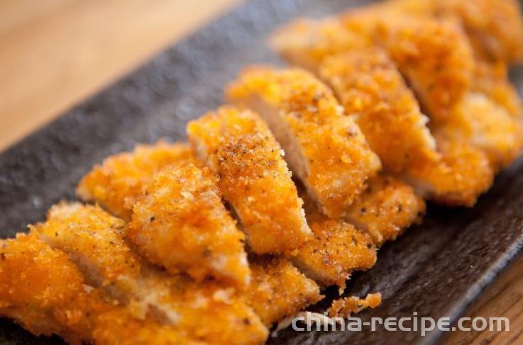 The recipe for spicy fried chicken cutlet