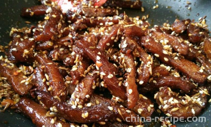 Method for making spicy cumin pork jerky