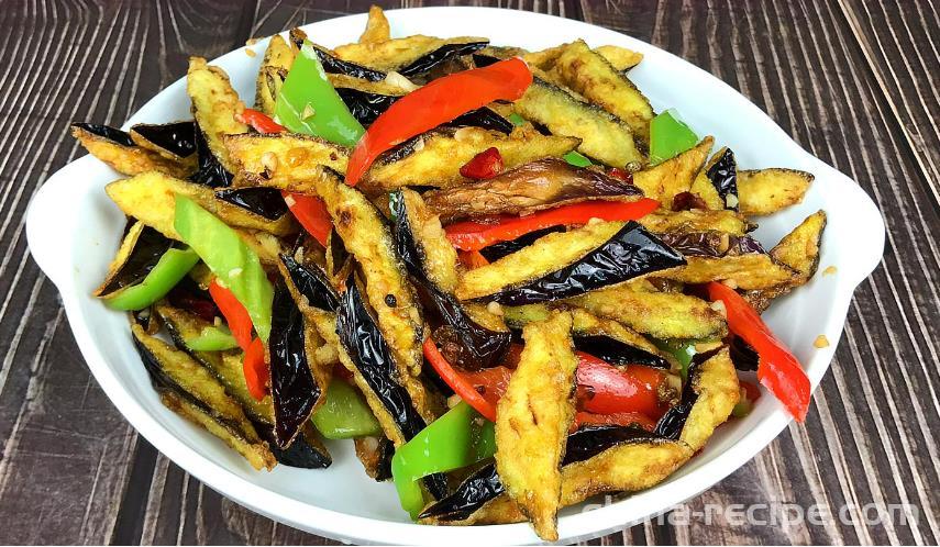 Recipe for flavored eggplant strips