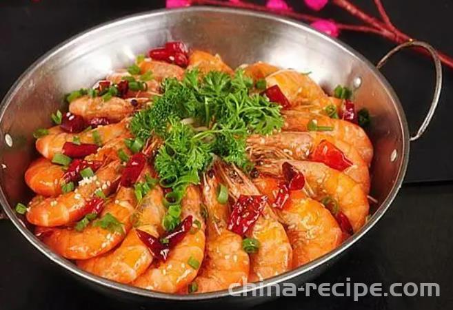 The recipe for vegetarian dried shrimp in a pot