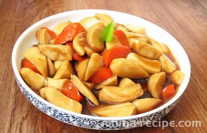 The recipe for oyster sauce and shiitake mushrooms