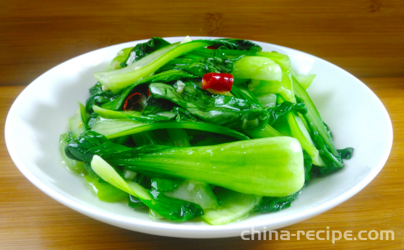 The method of stir frying green vegetables