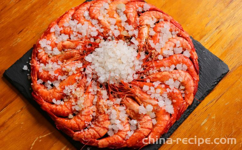 The method of salt baked shrimp