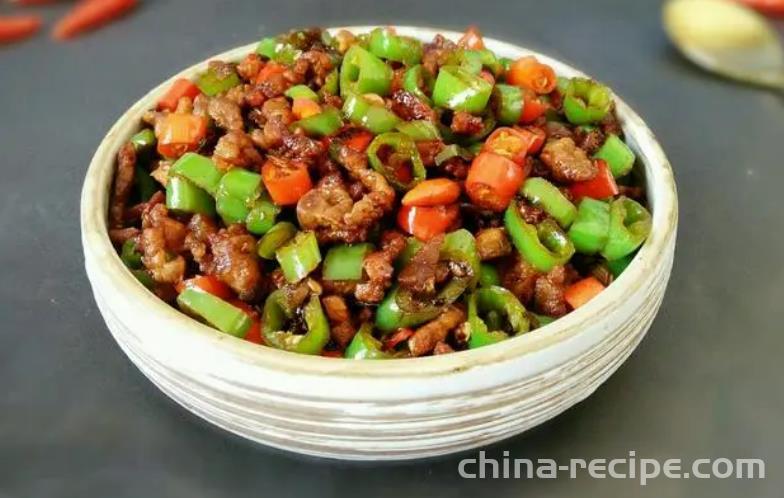 The recipe for spicy meat