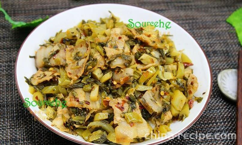 Stir fried Pork with pickled Chinese cabbage