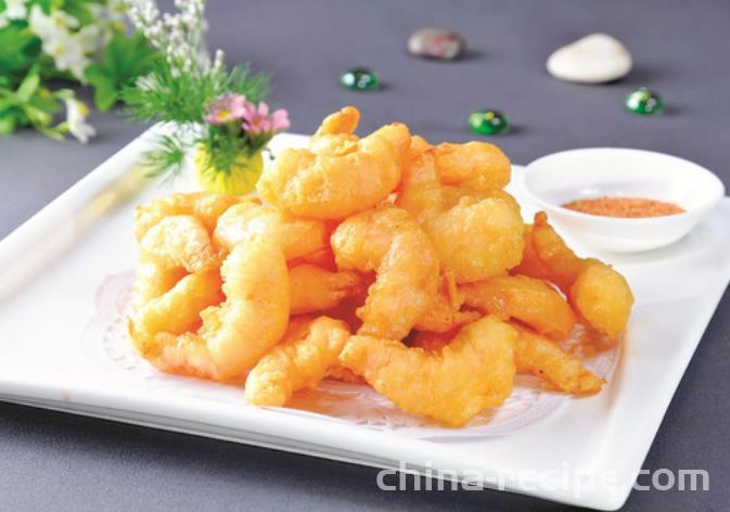 The method of soft frying shrimp