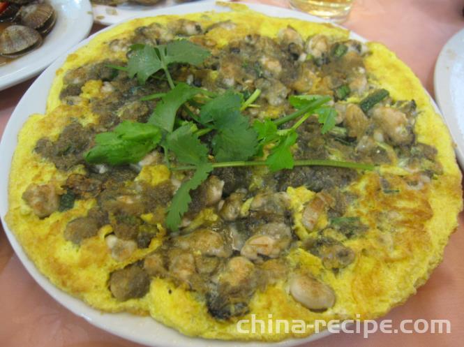 The method of frying Minnan oysters