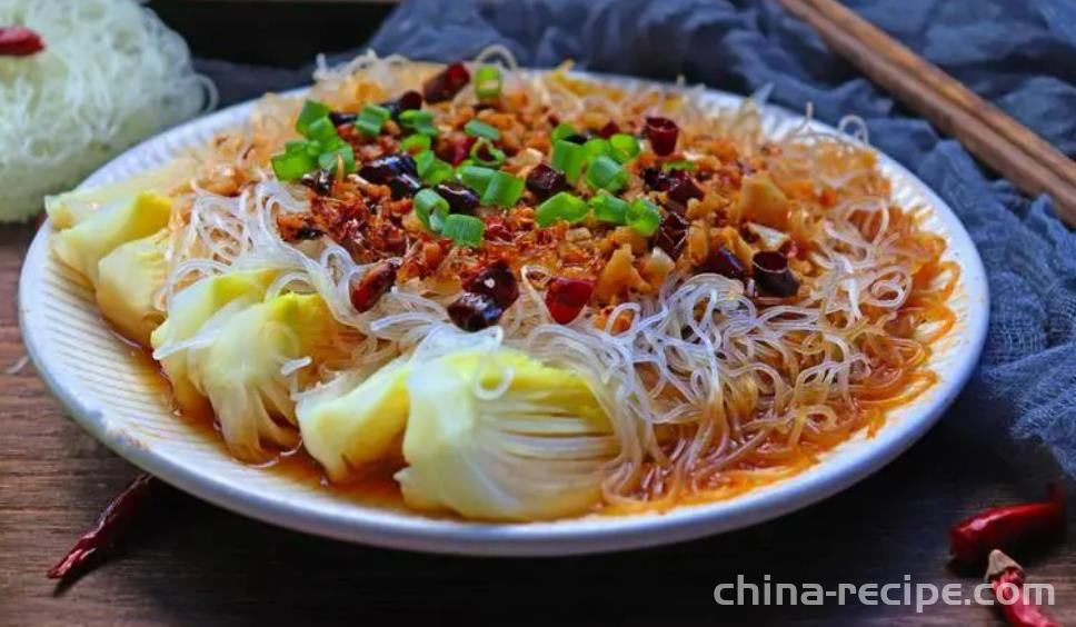 The recipe for garlic vermicelli baby bok choy