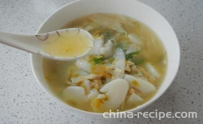 The recipe for ice cream and rice cake soup