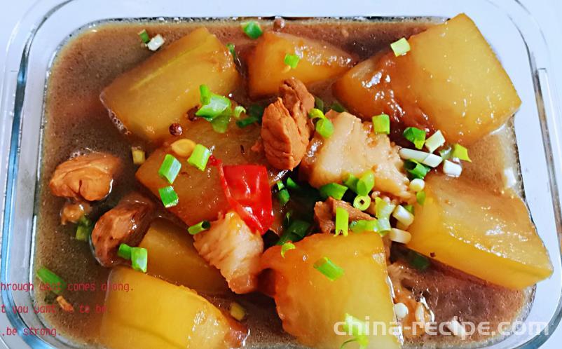 How to braise Braised pork belly with winter melon