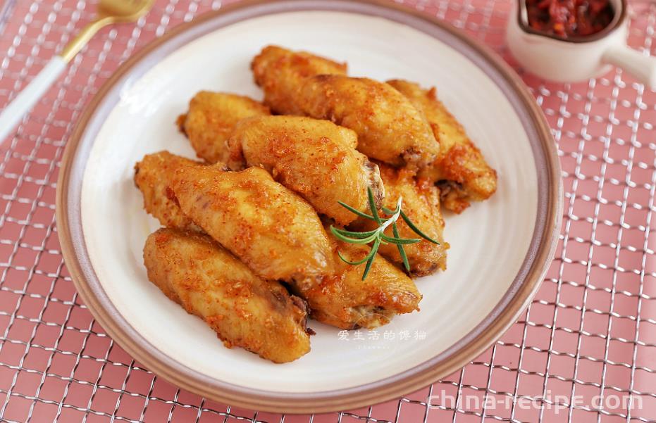 The recipe for garlic flavored chicken wings