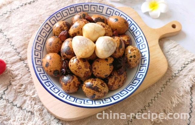 The recipe for braised tea flavored quail eggs