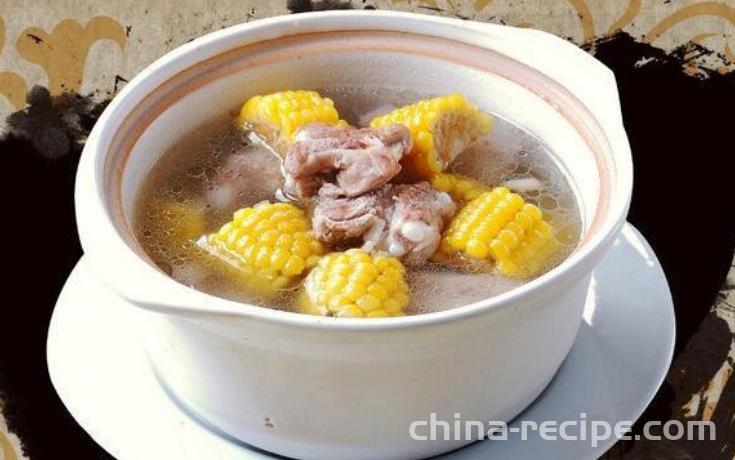 The recipe for pork ribs and corn soup