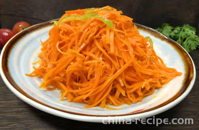 Method for stir frying carrots