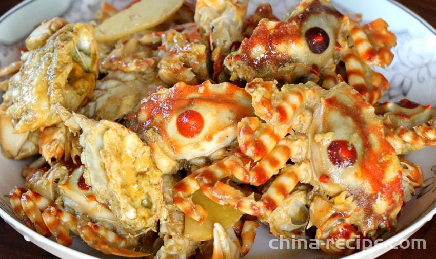 The method of stir frying tiger crab