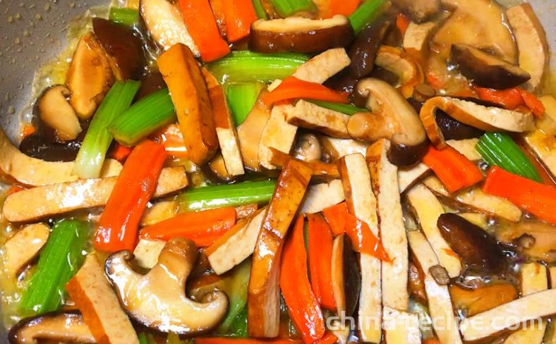 How to make mushroom dried tofu